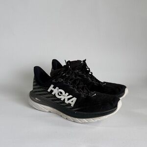 Hoka Black and White Men's Running Sneakers